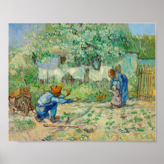 Poster Premiers pas après Millet (1890) par Vincent