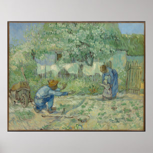 Poster Premiers pas, après Millet 1890 Vincent van Gogh