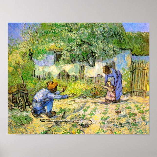 Poster Premiers pas (après Millet) Van Gogh Fine Art (Devant)