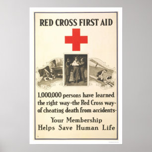 Poster Premiers secours de Croix-Rouge