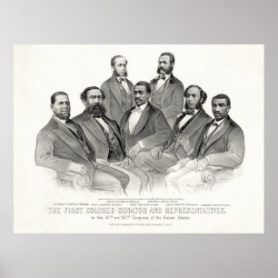 Poster Premiers sénateur et représentants colorés