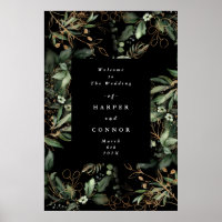 Premium Black Gold Botanical Eucalyptus Green