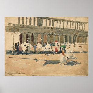 Poster Prendergast - Caffe Florian À Venise 1898