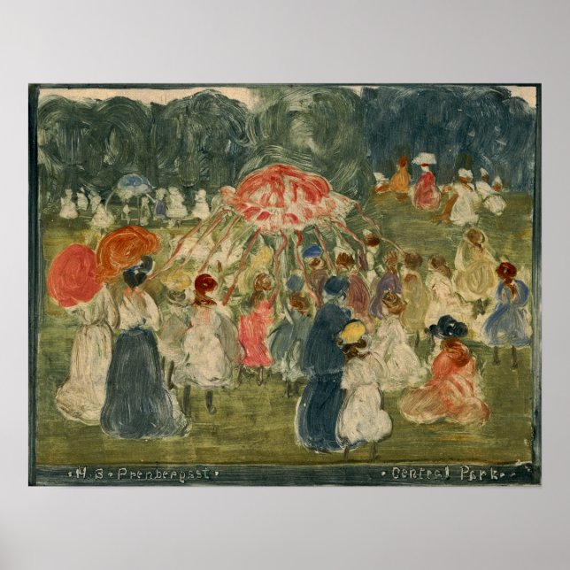 Poster Prendergast - Central Park 1901 (Devant)