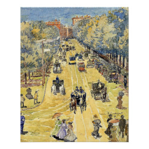 Poster Prendergast - Charles Street, Boston,
