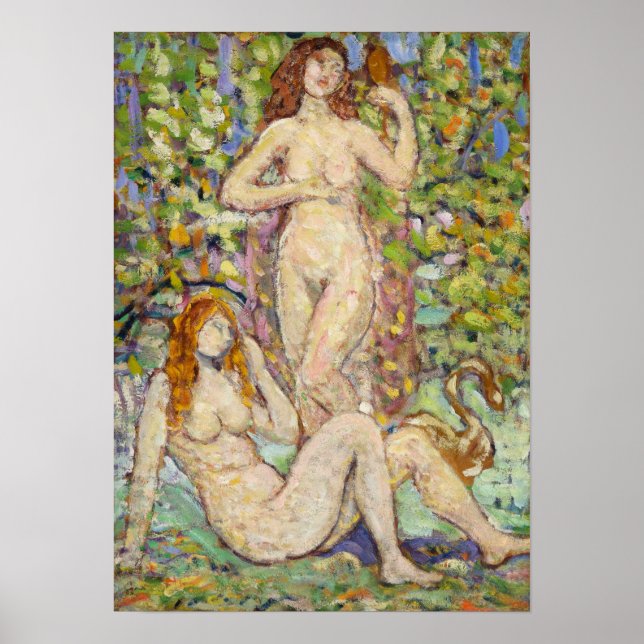 Poster Prendergast - Deux Chiffres Avec Swan 1910 (Devant)