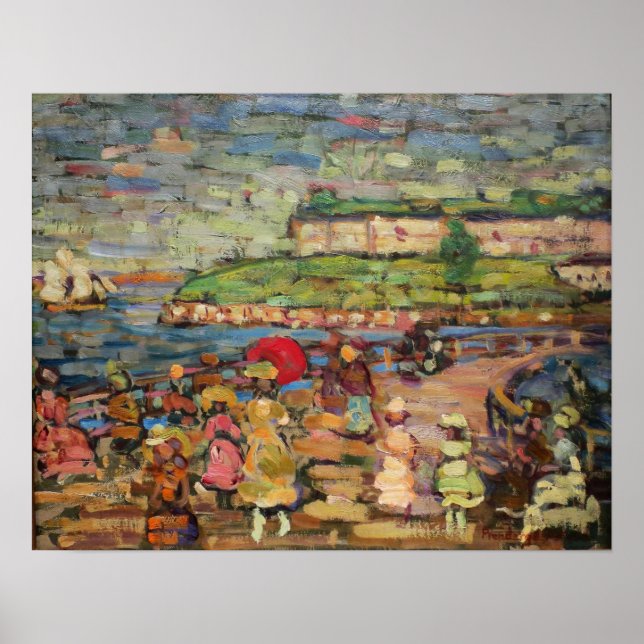 Poster Prendergast - Figures Sur Un Pont (Devant)