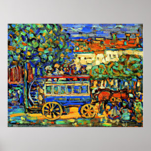 Poster Prendergast - Paris Omnibus, colorful painting