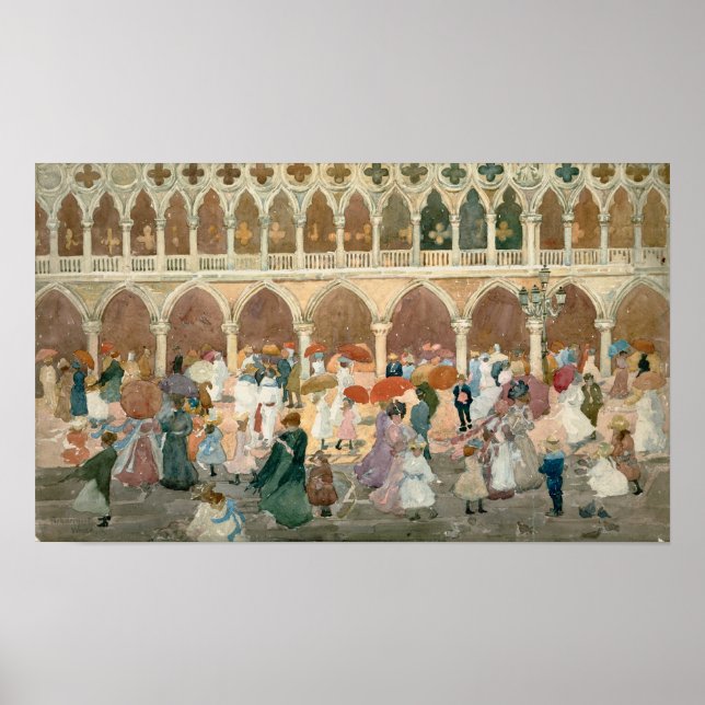 Poster Prendergast - Soleil Sur La Piazzetta (Devant)