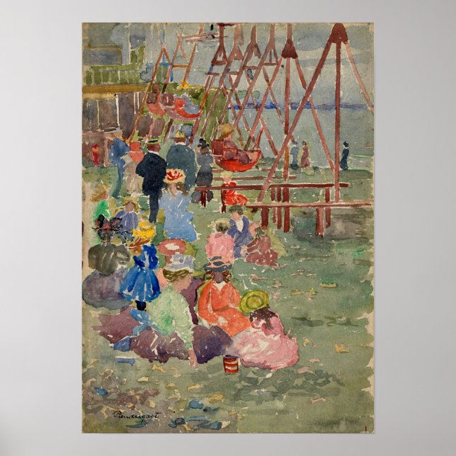 Poster Prendergast - Swings Revere Beach (Devant)