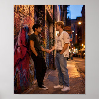 Poster Prends ma main | Projet d'art gay