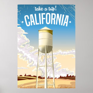 Poster Prenez l'affiche Voyage Retro Californie