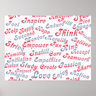 Poster Prenez-Le Au Coeur Motivationnel Mots