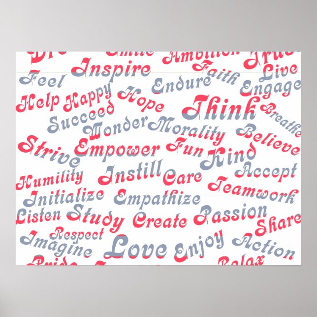 Poster Prenez-Le Au Coeur Motivationnel Mots (Devant)