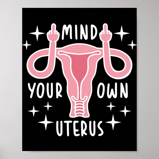 Poster Prenez soin de votre propre Uterus Feminist Pro Ch (Devant)