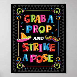 Poster PRENEZ UN ACCESSOIRE ET STRIKEZ UNE POSE Panneau d