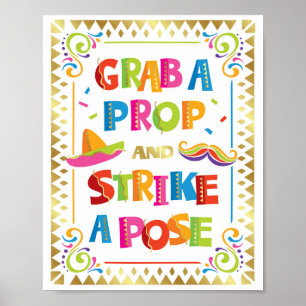 Poster PRENEZ UN ACCESSOIRE ET STRIKEZ UNE POSE Panneau d