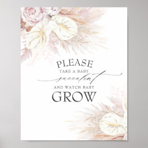 Poster Prenez Un Bébé Succulent - Panneau Exotique Baby s