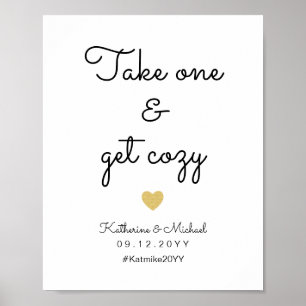Poster Prenez un et obtenez confortable couverture Mariag