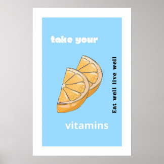 Poster Prenez vos vitamines
