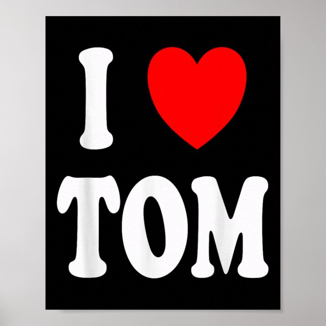 Poster Prénom Tom J'Aime Tom (Devant)