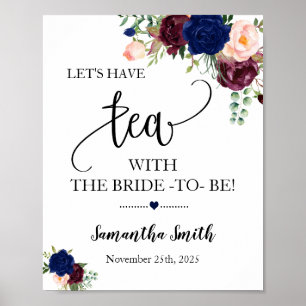 Poster Prenons le thé avec la mariée pour être mariage de