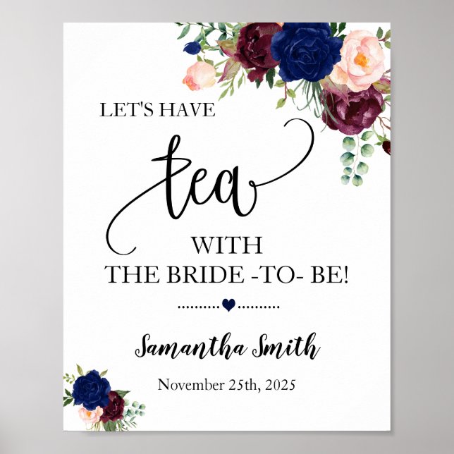 Poster Prenons le thé avec la mariée pour être mariage de (Devant)