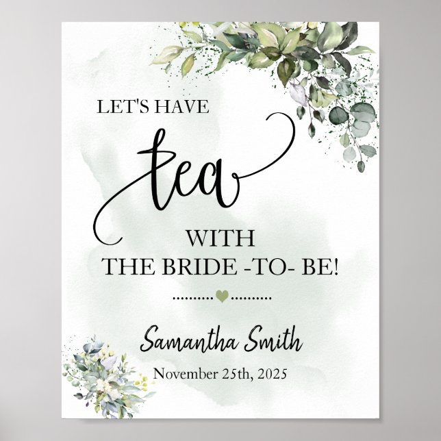Poster Prenons le thé avec la mariée pour être un mariage (Devant)
