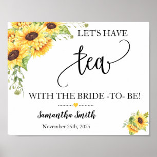 Poster Prenons le thé avec la mariée tournesol douche nup