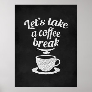 Poster Prenons une pause café