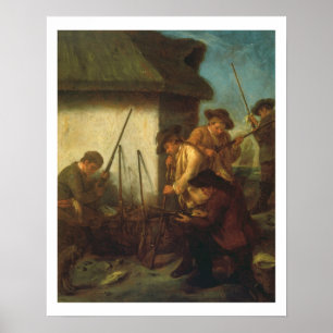 Poster Préparant les armes à feu (huile sur la toile)