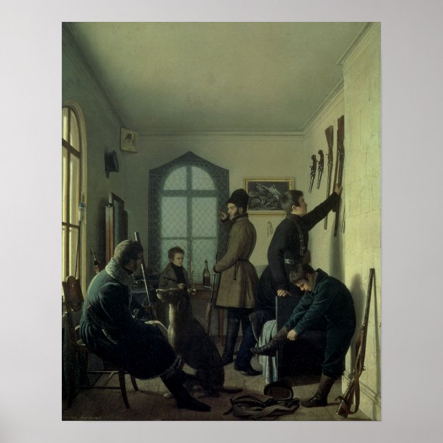 Poster Préparatifs de chasse, 1836 (Devant)