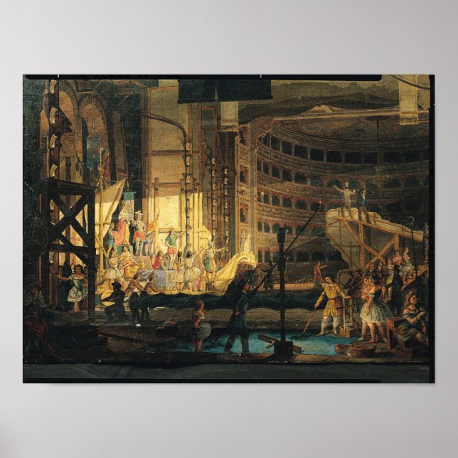 Poster Préparation du paysage dans un théâtre (Devant)