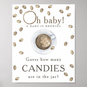 Poster Préparer du café - Combien de bonbons y a-t-il dan