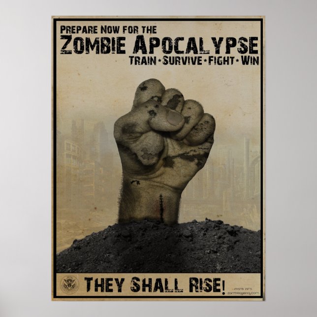 Poster Préparez-vous à l'affiche Zombie Apocalypse (Devant)