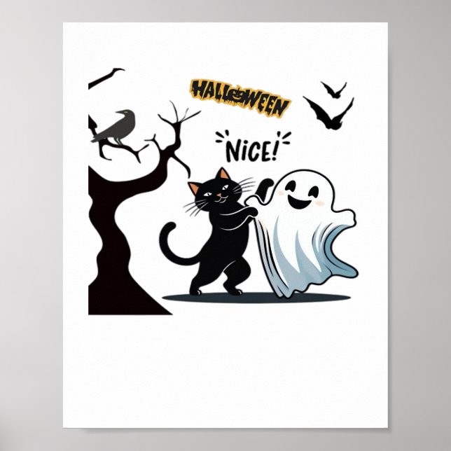 Poster Préparez-vous à une fête d'Halloween niçois tactil (Devant)