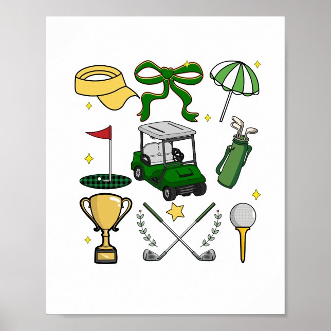Poster Preppy Golf Coquette (Devant)