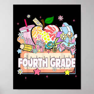 Poster Preppy Kids 4e année 2025 Préscolaire 4e G