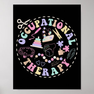 Poster Preppy Retro ergothérapie Therast Ot Cota