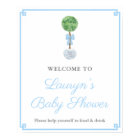 Preppy Topiary Ginger Jar Boy Baby shower Bienvenu
