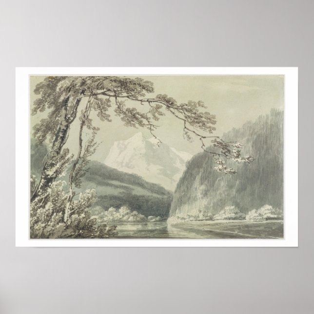 Poster Près de Grindelwald, c.1796 (lavage bleu et gris s (Devant)