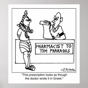 Poster Prescription égyptienne écrite dedans