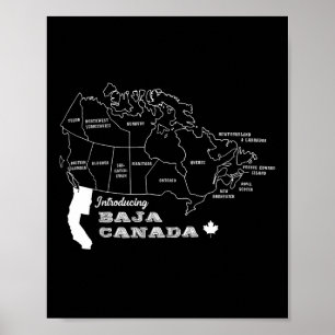 Poster Présentation de Baja Canada Sarcasme Humour Graphi