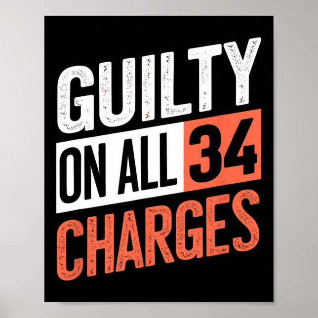 Poster Président 45 Coupable En Tout & N# ; chefs d'accus (Devant)
