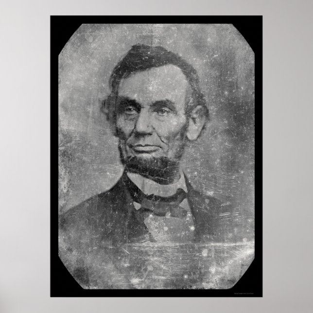 Poster Président Abraham Lincoln Daguerreotype 1864 (Devant)