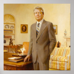 Poster président américain James Earl Carter Bureau Ovale
