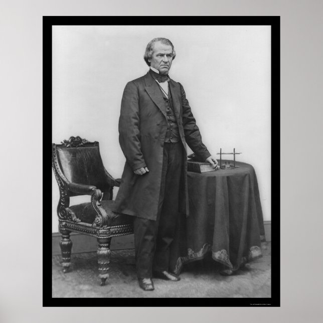 Poster Président Andrew Johnson 1867 (Devant)
