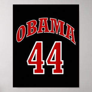 Poster Président Barack Obama 44 Chemise Faux Jersey 44e 
