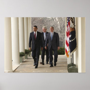 Poster Président Barack Obama et anciens présidents