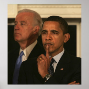Poster Président Barack Obama et vice-président